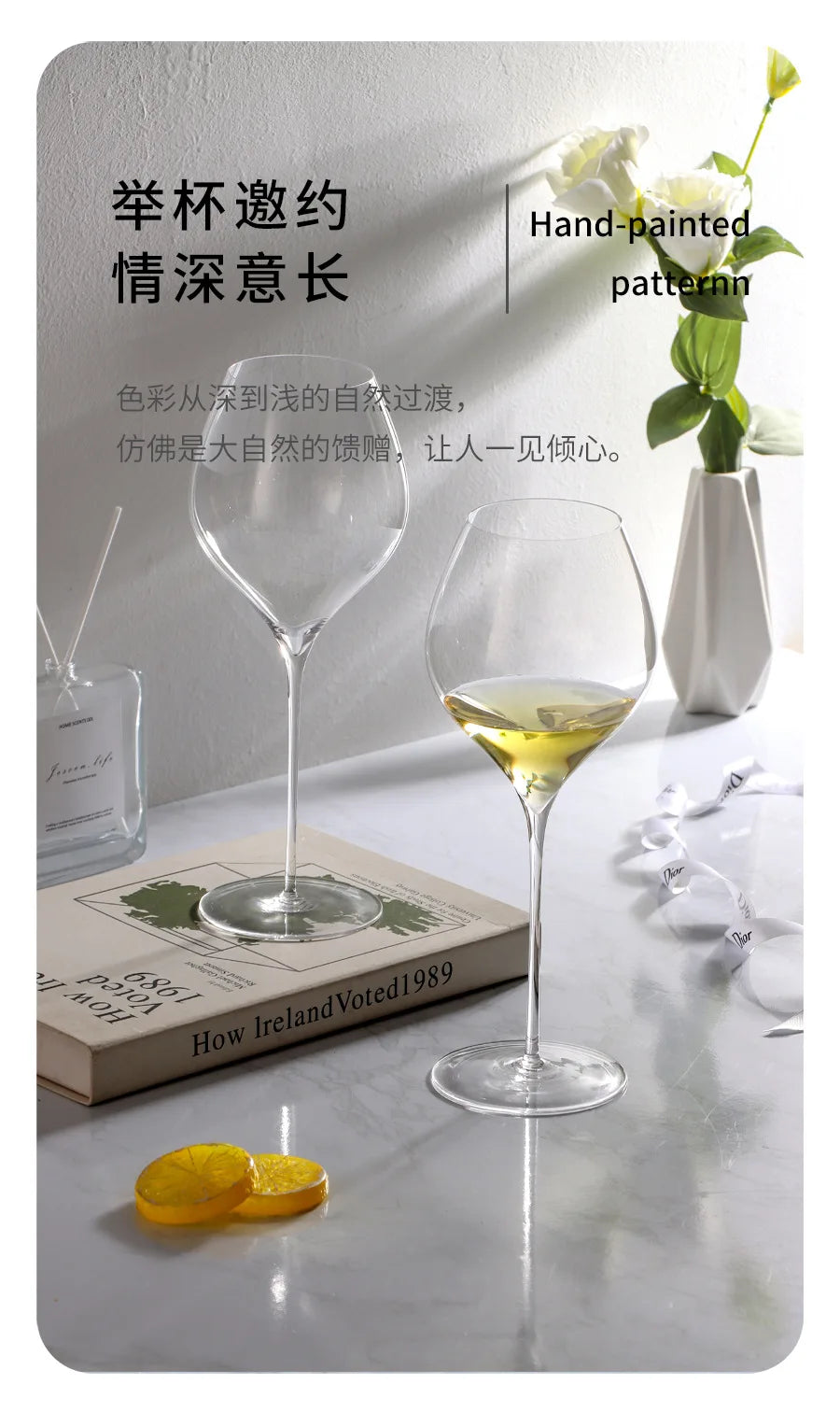 Thin White Wine Glasses Crystal Glass Champagne Glasses Water Drop Red Wine Glasses High-end Cocktail Cup
