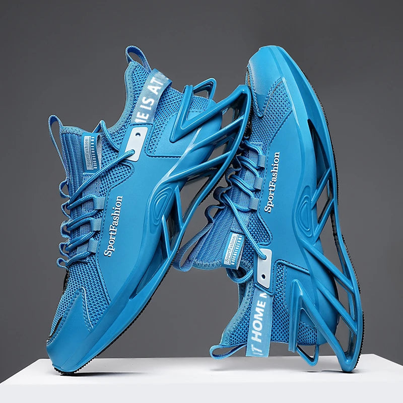 Men's Trendy Color Block Chinese Landscape Lace Up Blade Sneakers With Assorted Colors, Casual Outdoor Walking Shoes