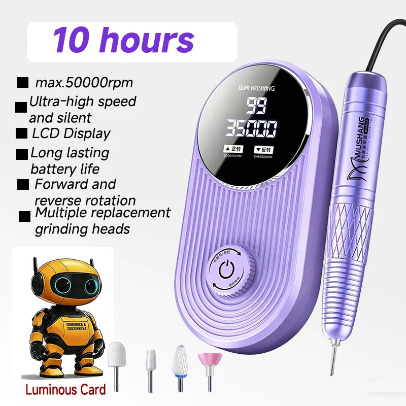 Professional Nail Drill and Equipment Tools Kit Nail Sander Manicure Cutter Machine Bits Art Supplies Set Electric Nail Grinder