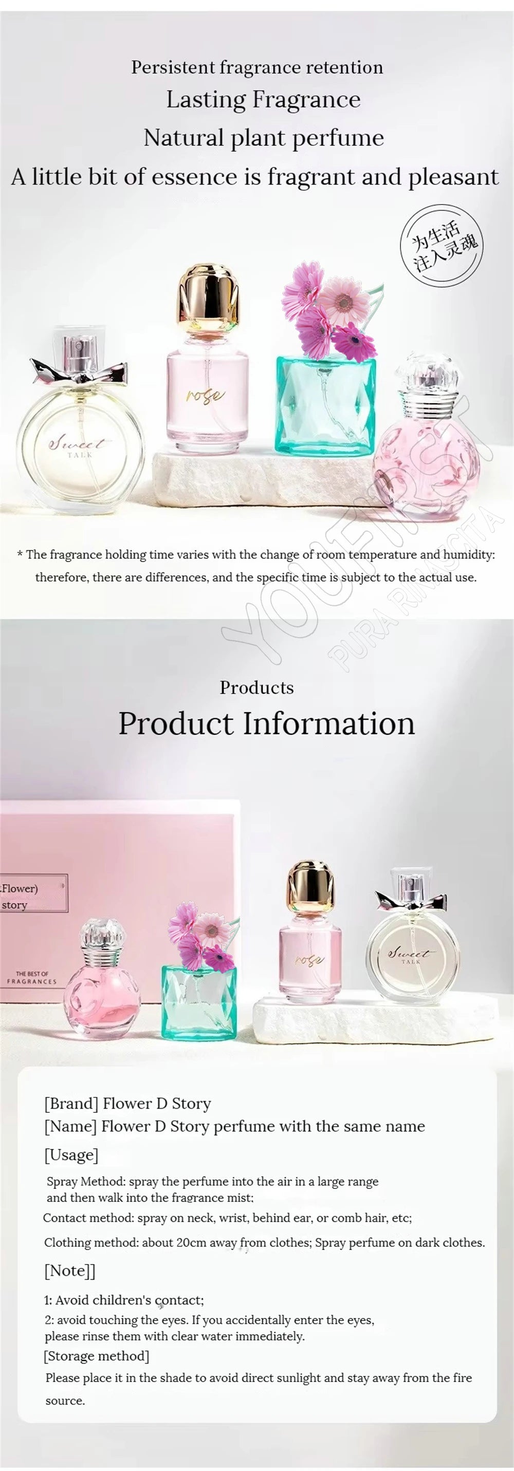 Original Brand Perfume Women Eau De Parfum Femme 100ml Importados Perfumes And Colognes Floral Scent Spray Gift Box 4Pcs Set