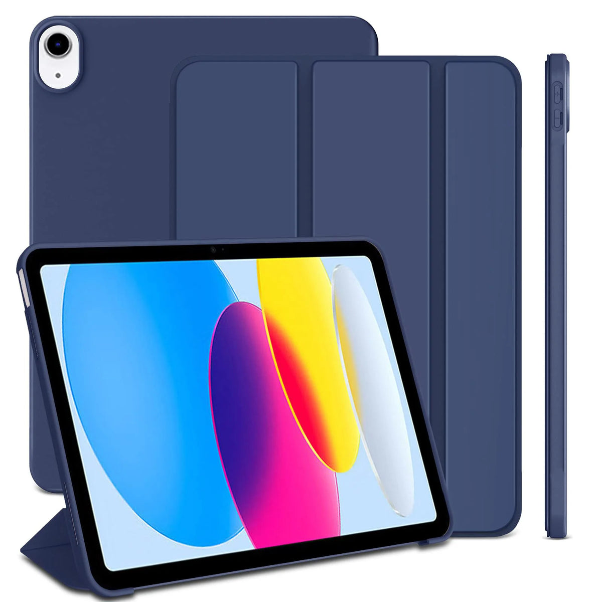 Case for iPad (A16) 11 2025 11th Generation /10th Generation 10.9 2022 Tri-fold Stand Flip Cover with Soft TPU Back Shell