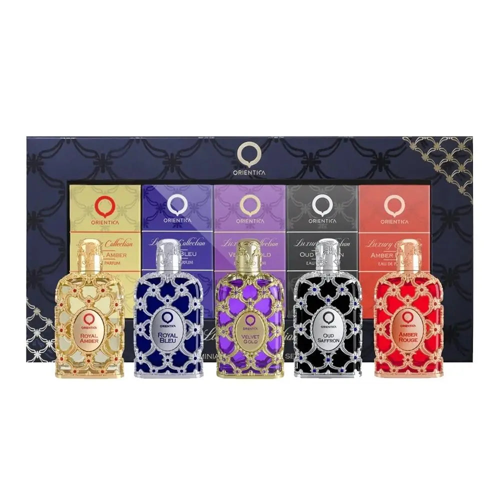 Orientica Luxury Collection Miniature Discovery Set Eau De Parfum, Long Lasting Arabic Perfume for Men & Women, 2.7oz / 80ml