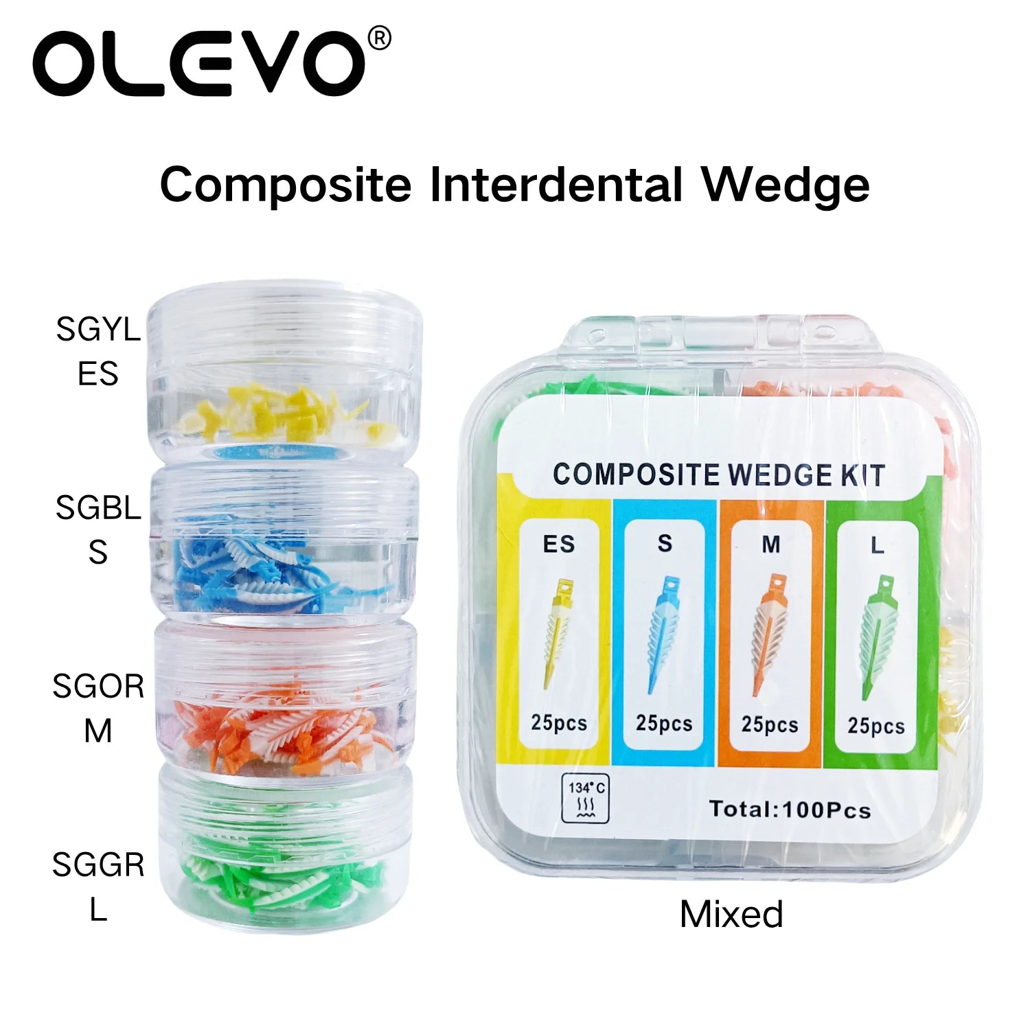 Dental Autoclave Sterilizable Silicone Interdental Wedges Kit Sealing Composite Filling Teeth Gap Wedge for Tooth Restoration