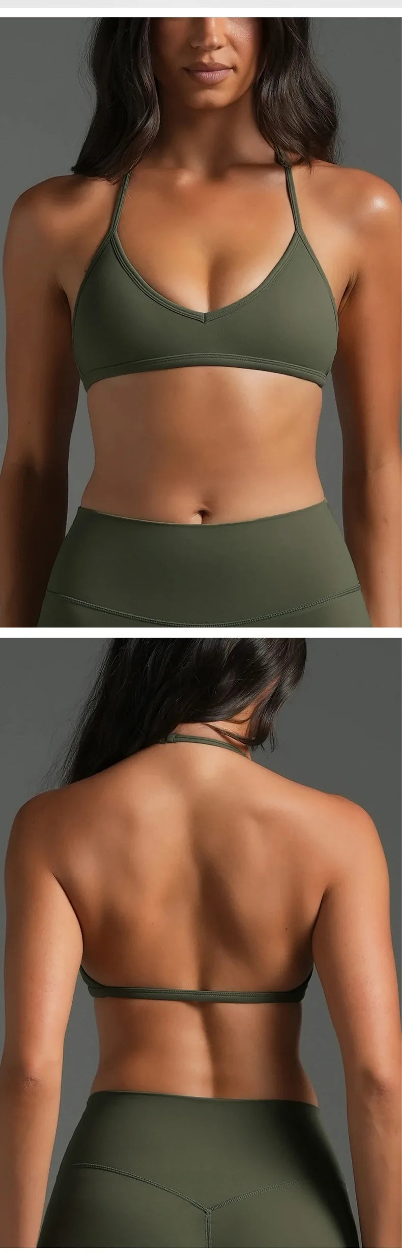2PCS Women Yoga Set Solid Color Beautiful Back Hanging Neck Bra with Chest Pad Quick-Dry Fitness Running Shorts Yoga Set