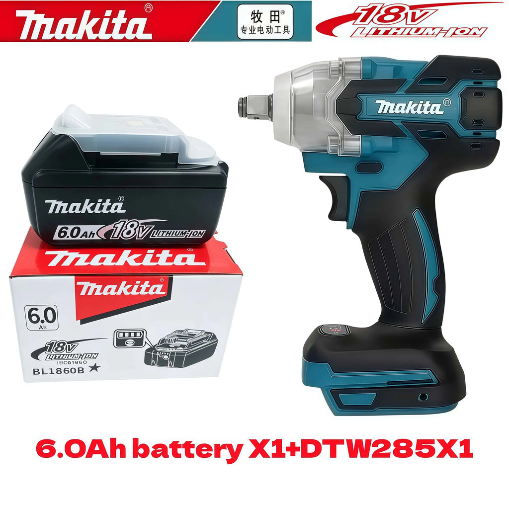 Genuine Makita 6AH BL1860B 18V Battery Power Tool Lithium-Ion Substitute LXT BL1850B BL1840B, Suitable for Use with BMS18V Screw