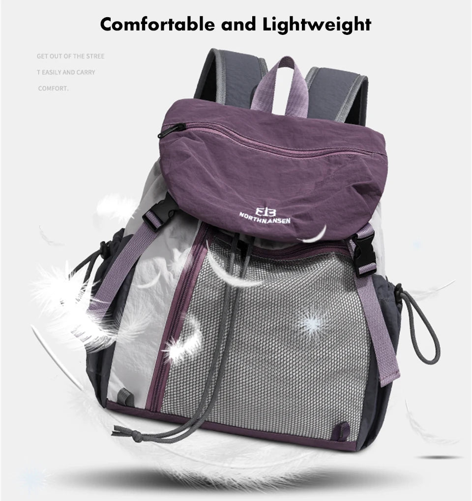 Fashion Commuter Backpack Female Waterproof Nylon Daypack Women Large Capacity School Bag for Girls Lightweight Travel Knapsack