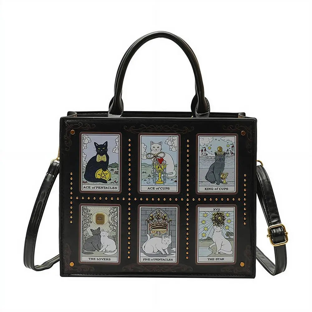 High-end Fashion Summer New Handbag With Delicate Embroidery Cat Printing Multi-layer Storage Woman Tote Bag For Dating & Daily