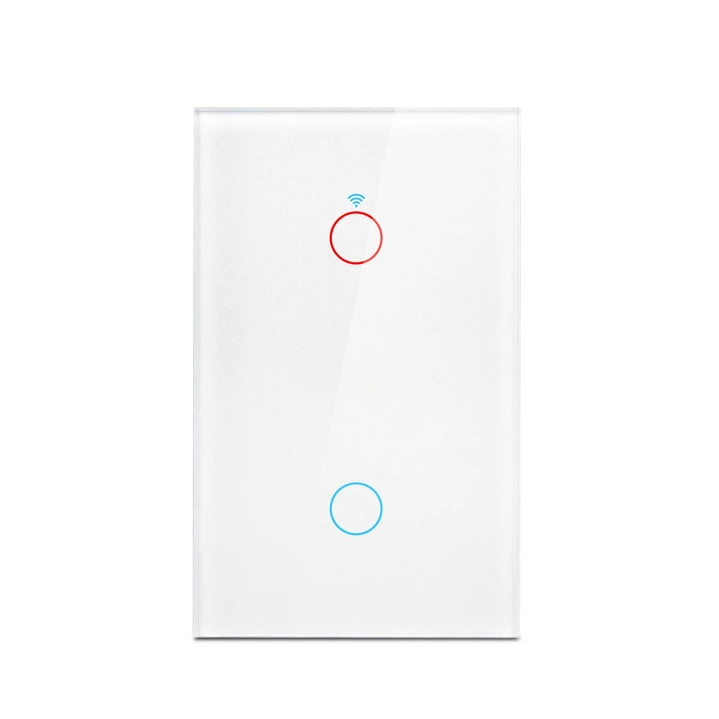Wifi+Bluetooth Touch Light Switch No Neutral Wire &Neutral Wire US Touch Panel Wall Switches Works with Tuya Smart Life App