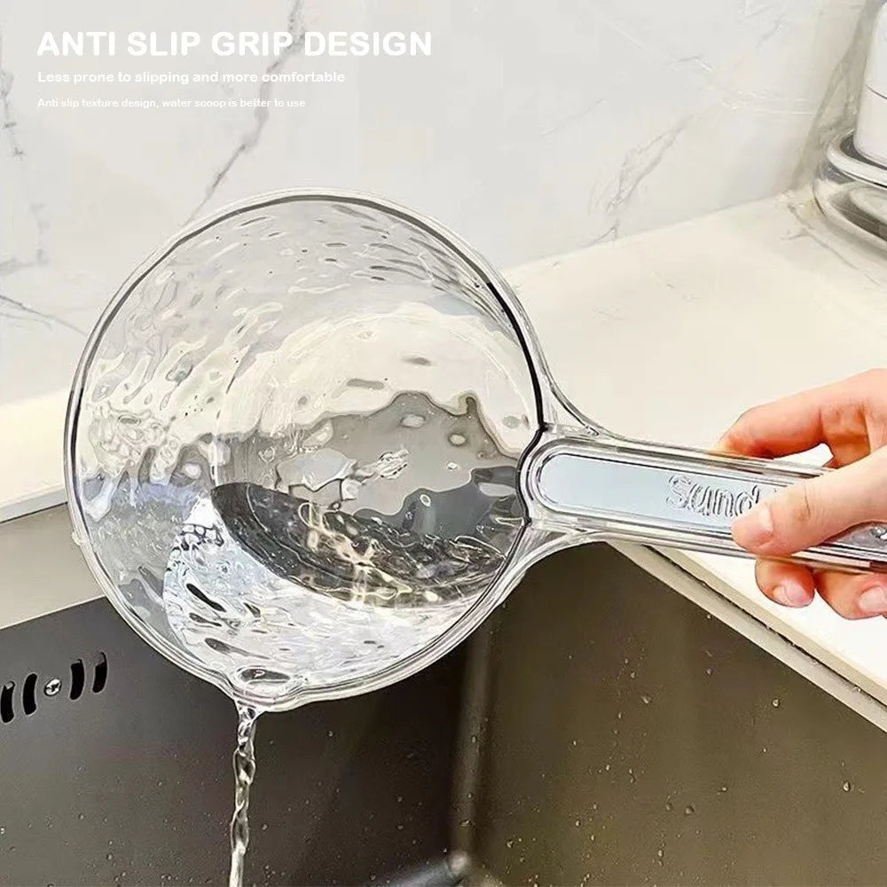 Durable Thickened Dipper Water Ladle PET Unbreakable Water Scoop Transparent Bathing Spoon Kitchen Gadgets