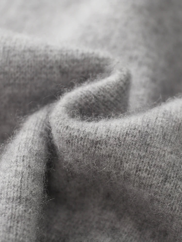 100% Merino Wool Sweater Men's Suit Collar Cardigan Smart Casual Knitwear Autumn Winter Cashmere Solid Coat Pockets Clothing Top