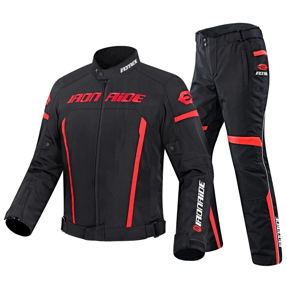Motocross Jacket Motorcycle Jacket Pants Suit Waterproof Reflective Racing Jacket Men Biker Motorcycle Clothing Four Seasons