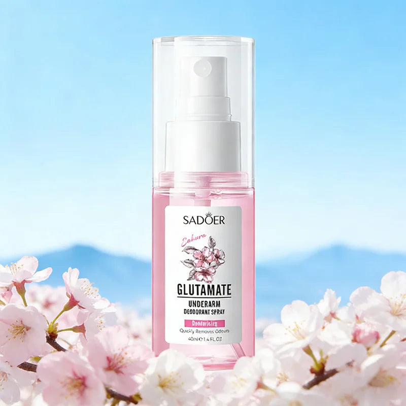 SADOER Cherry Blossom Fragrance Spray Long Lasting Light Scent Alcohol-Free Refreshing Portable Fragrance for Women Daily Office