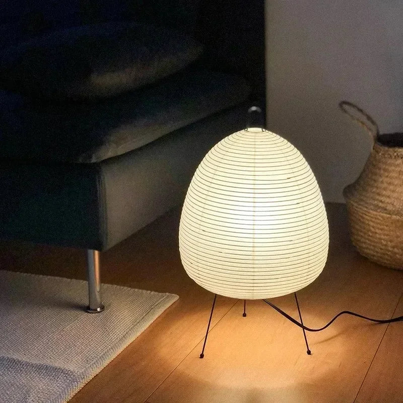 Akari Noguchi Lamp Yong Floor Lamp Japanese Designer LED Rice Paper Lantern Bedside Study Hotel Art Decor Standing Lamp