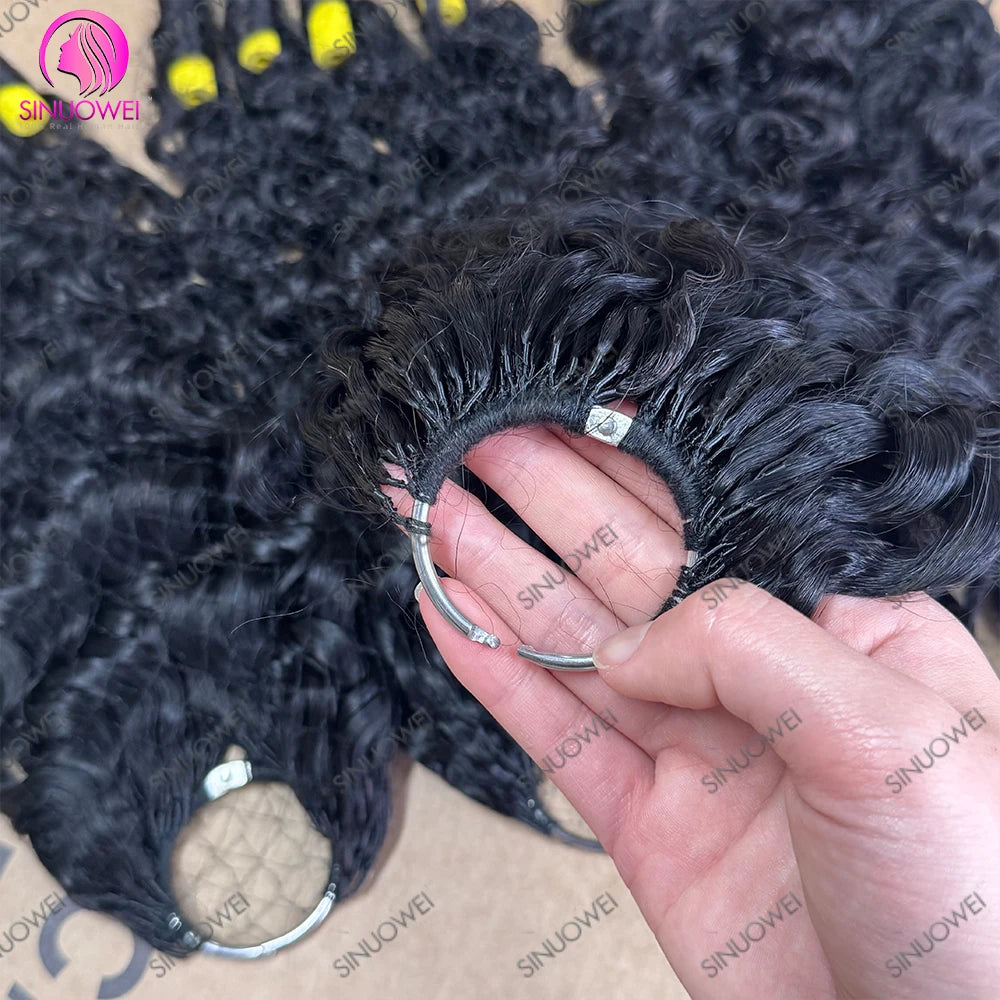 12A Burmese Curly Crochet Human Hair Bundle Pre-Separated Feather Crochet Hair Invisible Crochet Hair Extensions Wholesale Sales