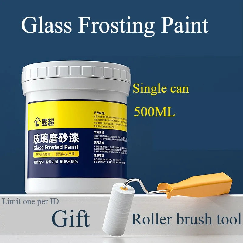 Matte Glass Paint Opaque Glass Paint Bathroom Glass Window Sandblasting Special Water-based Coating Transparent Becomes Frosted