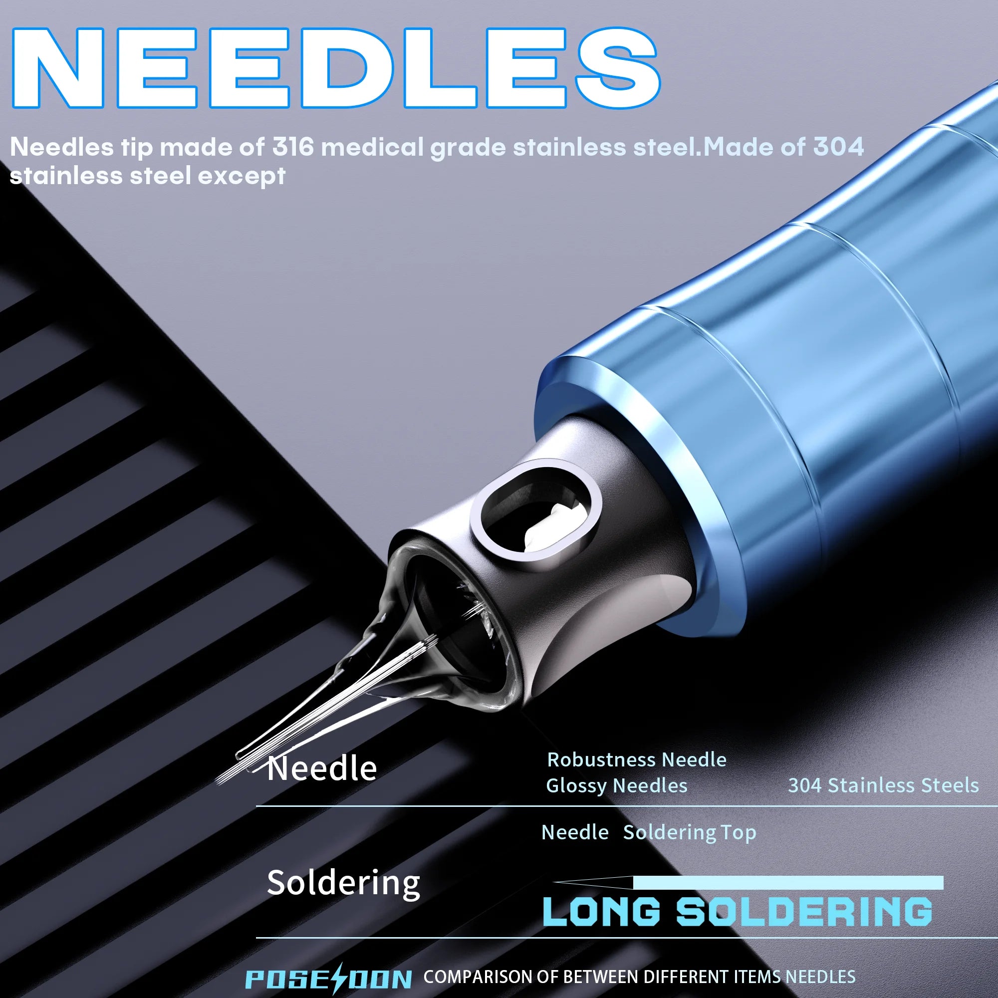 Tattoo Kit POSEIDON V5 High Quality Tattoo Pen Kit For Permanent Makeup Tattoo Machine Wireless Tattoo Power Supply Tattoo Kit