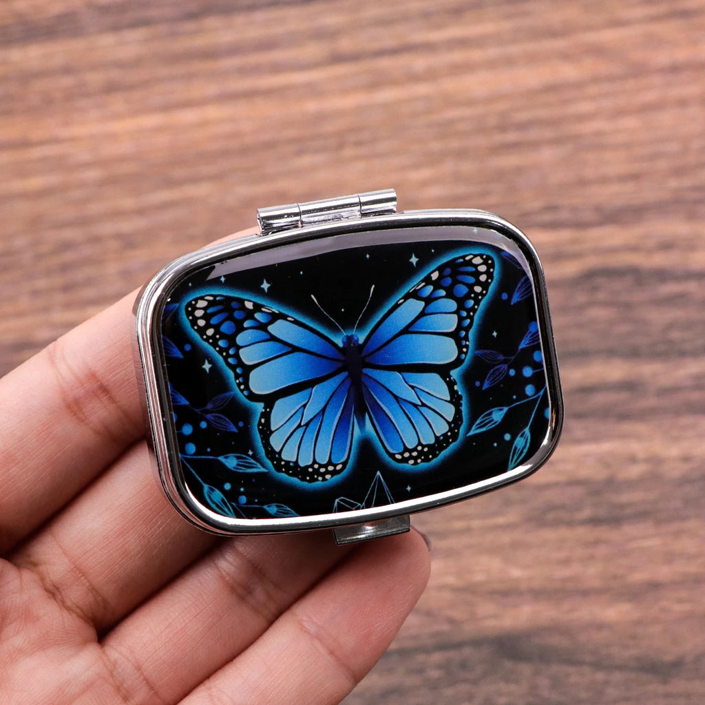 Animals Metal Medicine Box Bird Pill Packaging Health Products Butterfly Moisture Resistant Storage Case Personalized Casket