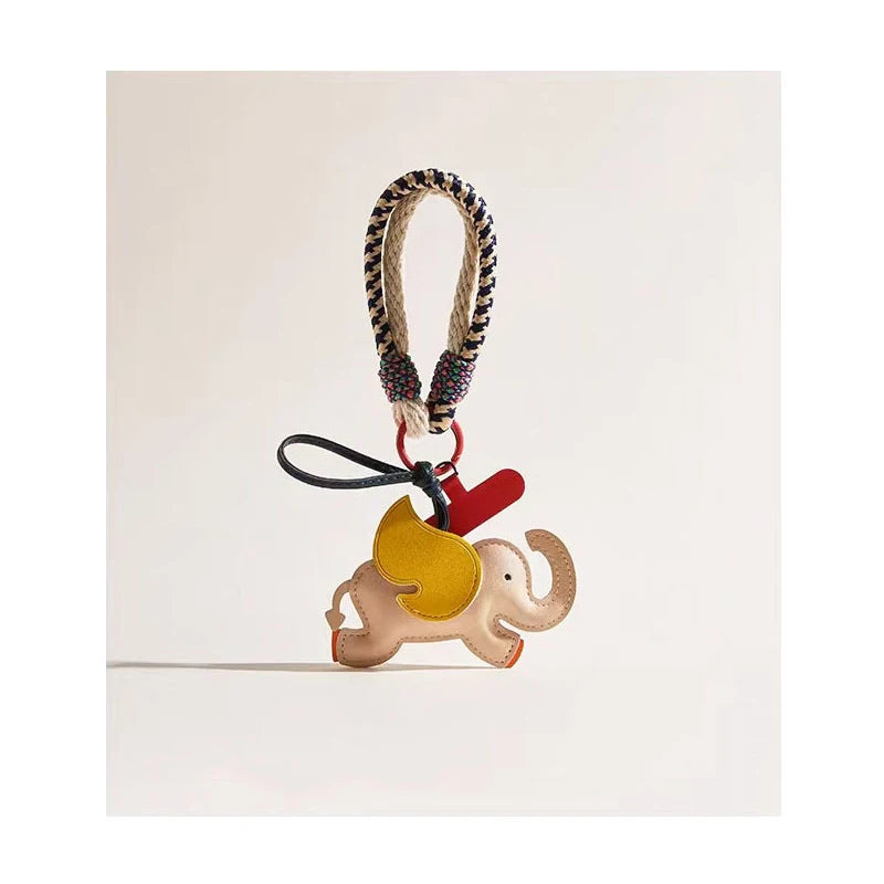 Cute and Playful Leather Dumbo Bag Pendant Bag Charm Bag Accessories School Bag Backpack Charm
