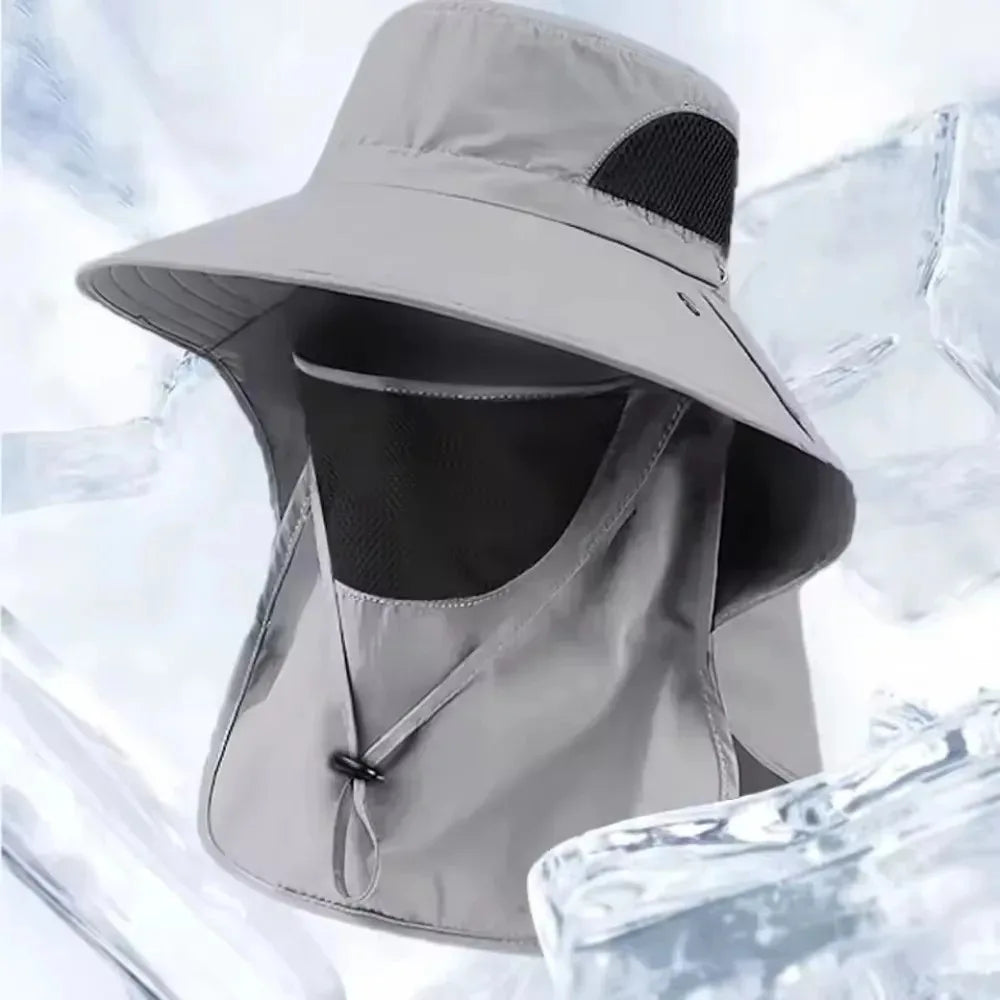 Outdoor Unisex Summer Hat UV Protection Breathable Fishing Cap Sunshade Neck Protection Cycling And Climbing Hat Waterproof
