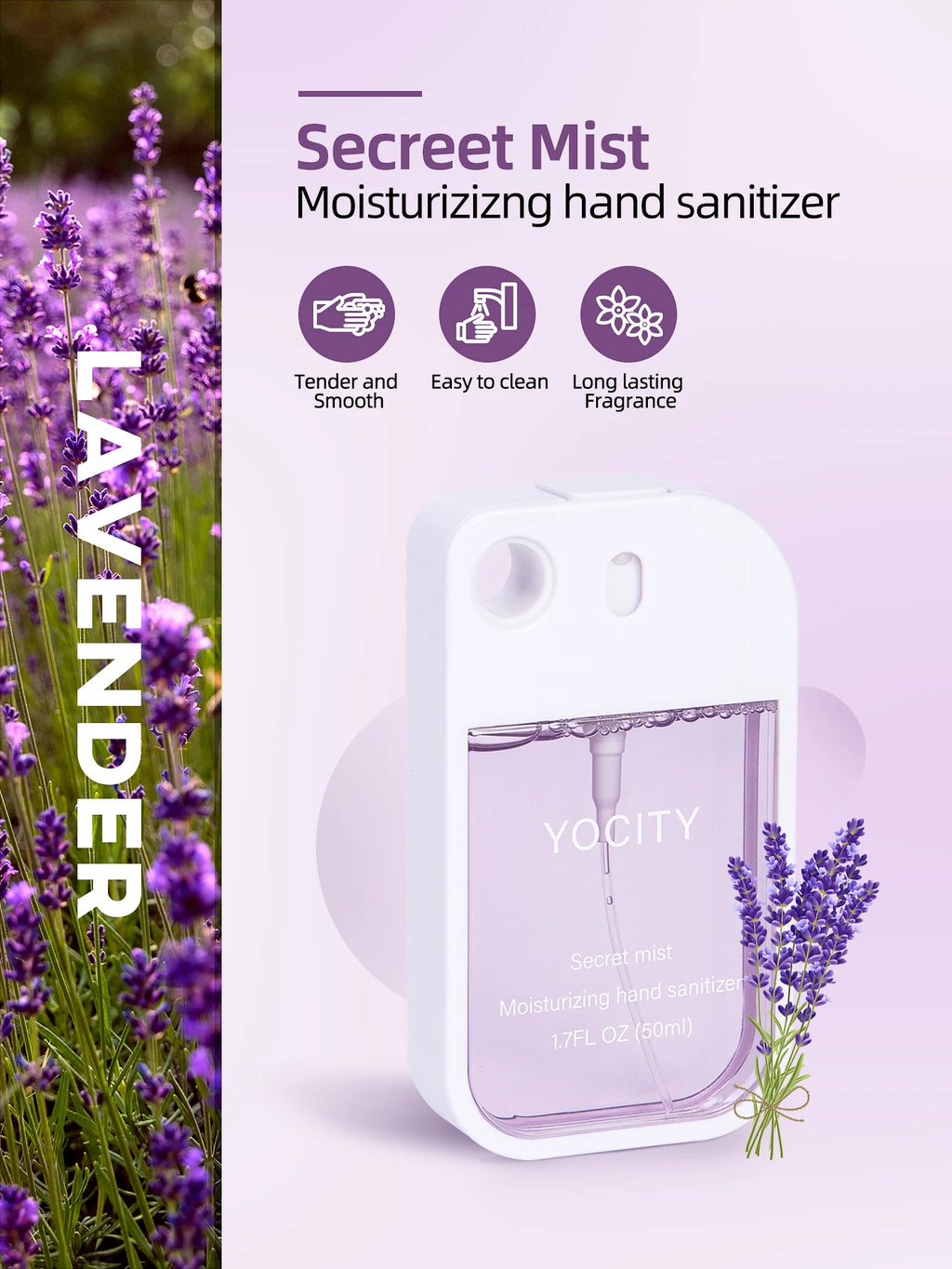 50ml Air Freshener Car Fragrance Spray Fresh Air Long-Lasting Fragrance Bathroom Hotel Valentine's Day Gifts Hand Sanitizer Bott