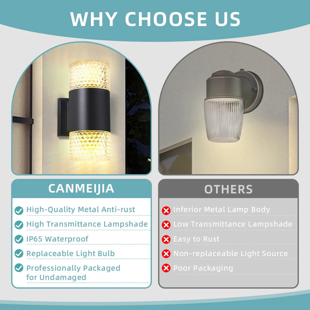 Street Wall Light Outdoor Waterproof LED E27 Bulb External Facade Decor Stairs Lights Entrance Fixture Home Decorative Lamp Wall