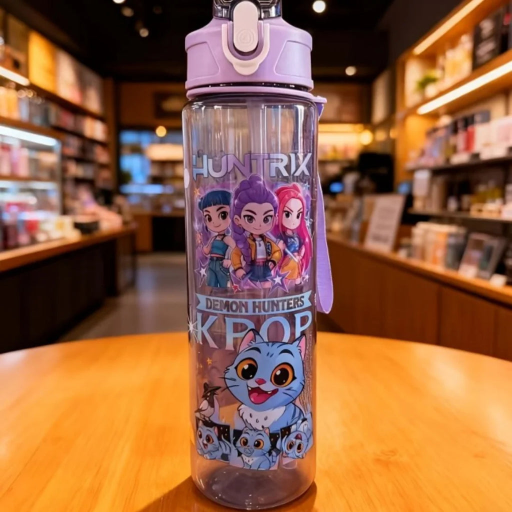 Gradient Water Bottles 750ml High-capacity Drinking Straw Cup Portable Girl Outdoor Bottles Office School