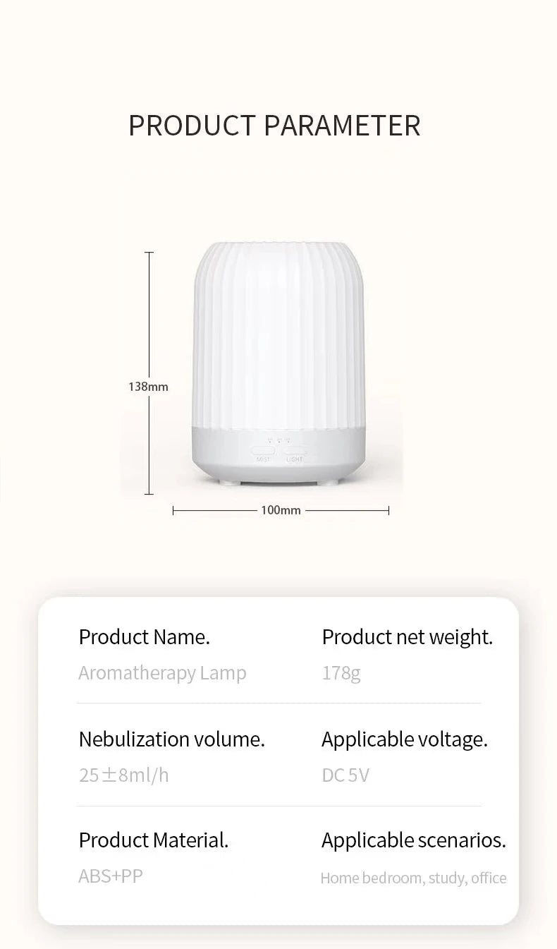 Home Essential Oil Humidifier Aromatherapy Machine Smart  Automatic Perfume Machine Bedroom Diffuser Night Light Humificador