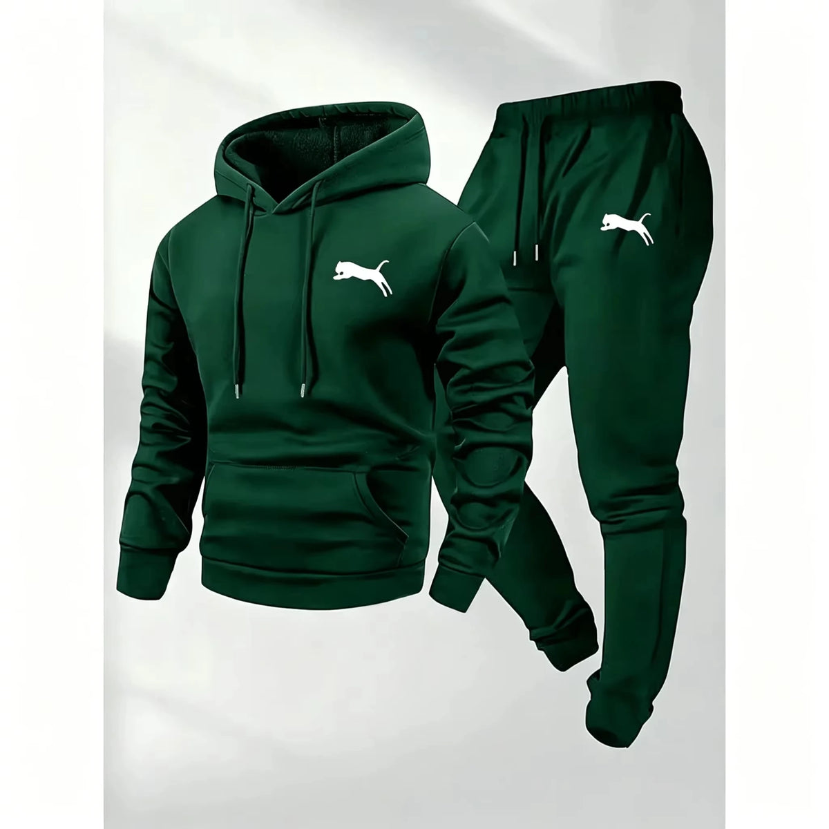 Hot Selling Men's Hooded Sweatshirt Pants Set Casual Tracksuit Streetwear Sportswear Fitness Jogger Outfit 2 Piece Warm Clothing