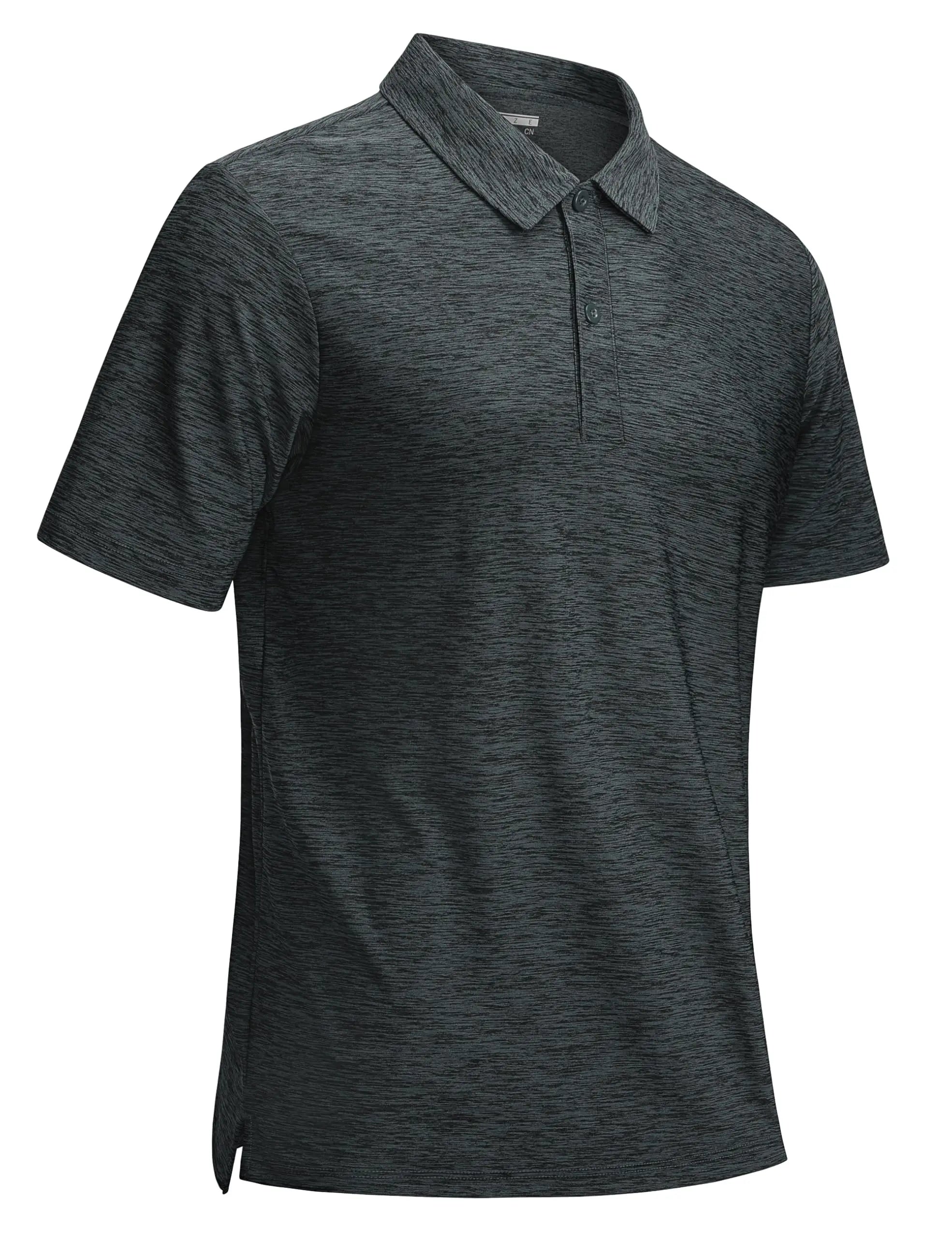 TACVASEN Mens Summer Casual Polo Lightweight Dry Fit Golf Shirts Moisture Wicking Sports Polo Shirt Workout Tees Work Shirts
