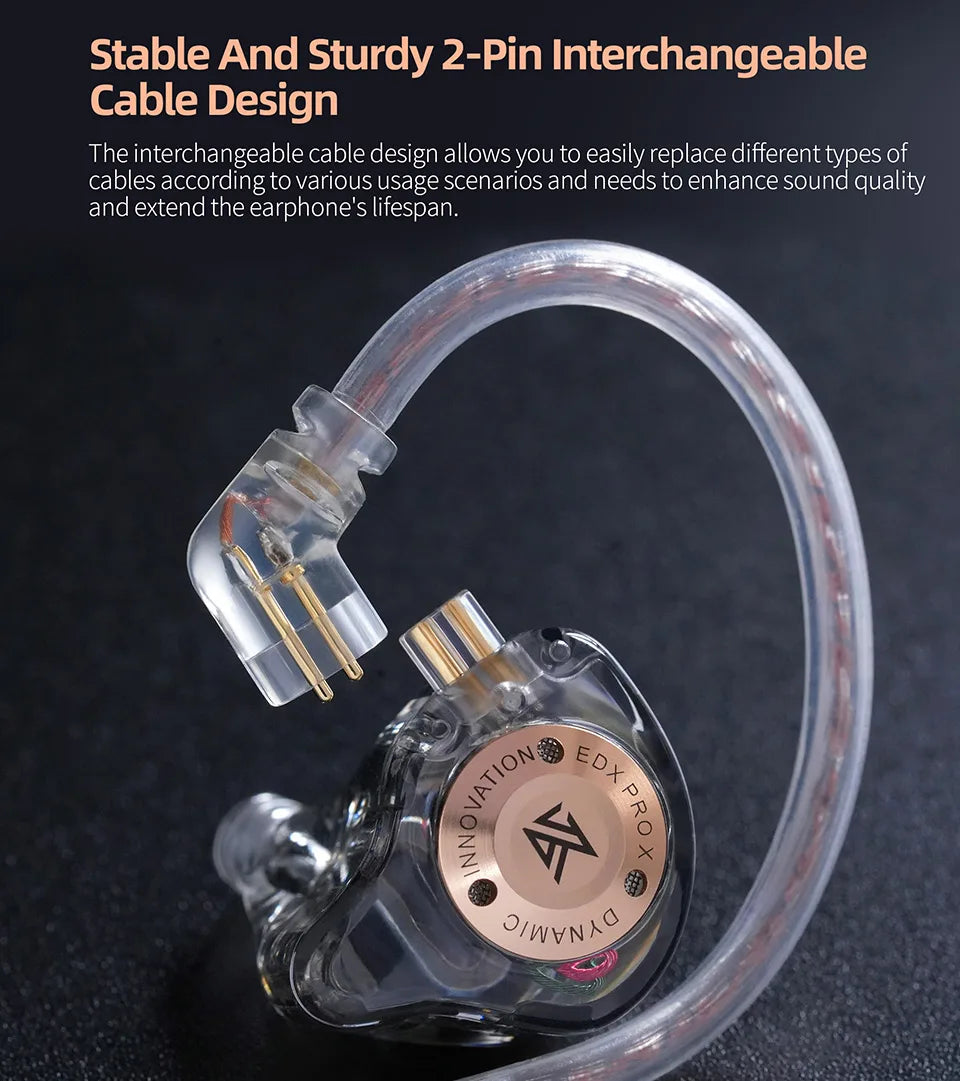 KZ EDX PRO X Wired Earphone Stereo Bass HIFI Music Sports Microphone Wired Earphone Earplug Detachable Cable ZSN PRO 2 X ZS10