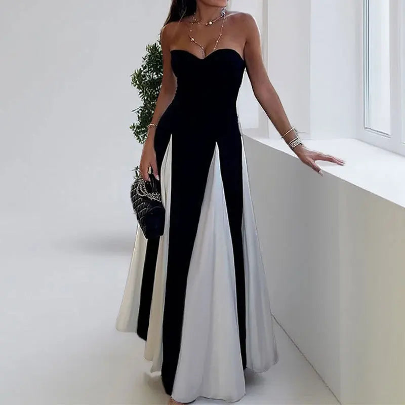 Summer U-neck Casual Female Vintage Elegant Spaghetti Strap Dress Women Elegant Solid Sleeveless A-line Midi Women's Dresses
