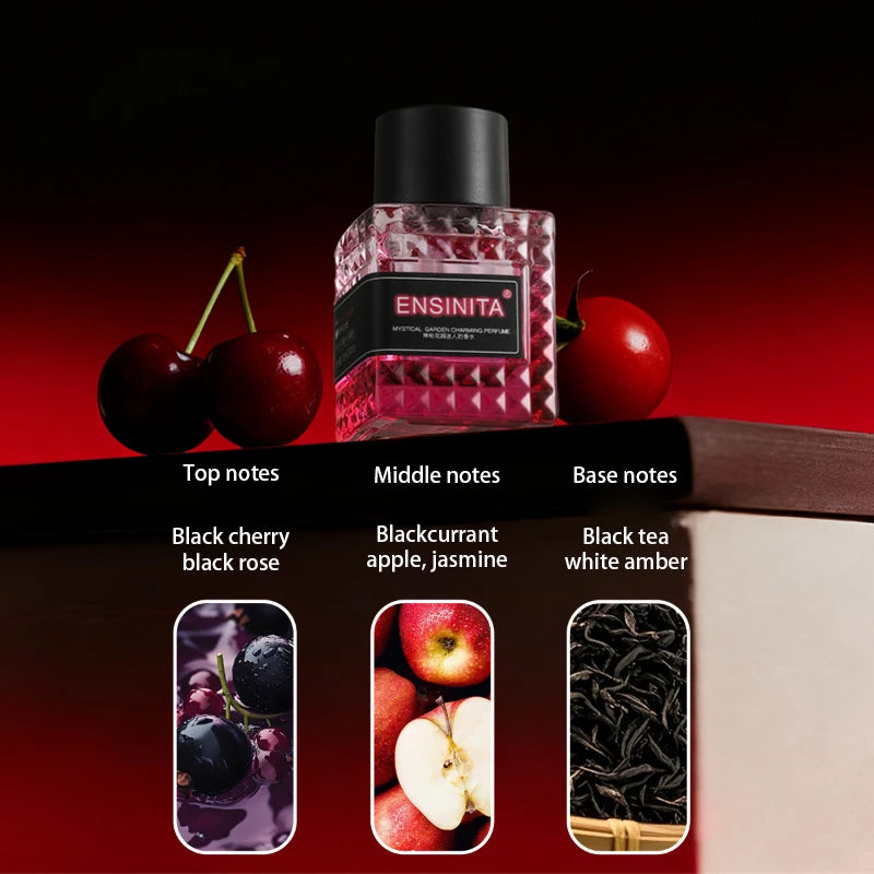 Premium Unisex Charming Perfume Alcohol-free Fresh Rose Peach Floral Fruity Eau De Toilette Exquisite Romantic Fragrance