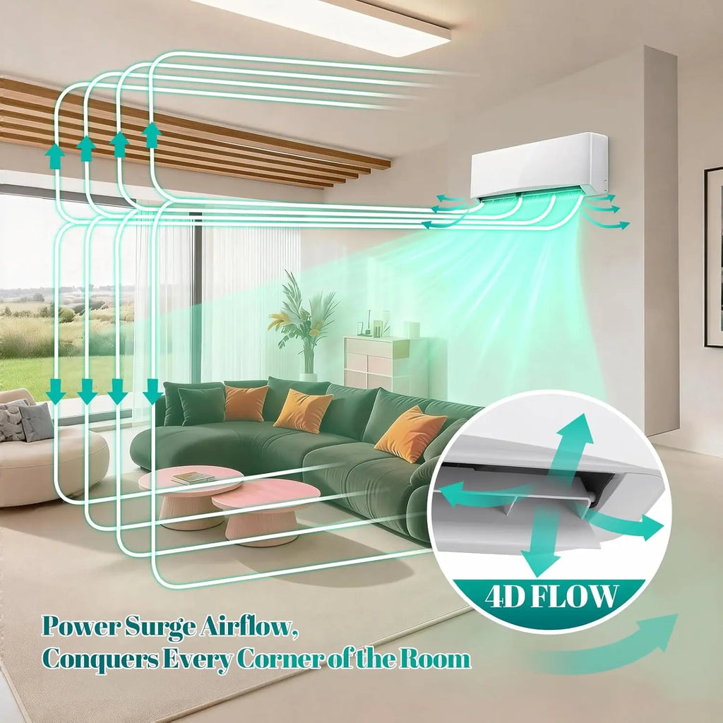 12000 BTU Mini Split Air Conditioner,17 SEER2 115V with Remote Control Home | Inverter Wall AC with 1 Ton Heat Pump, Customized