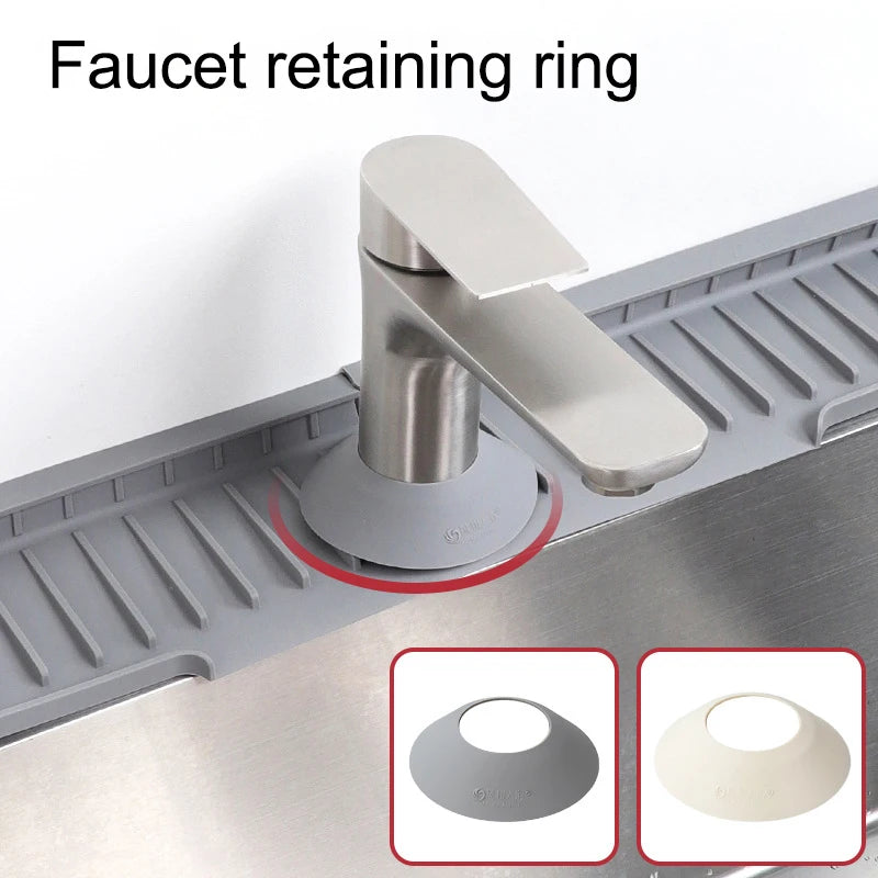 1Pc Silicone Faucet Water Guard Kitchen Sink Splash Catcher Countertop Protector Mat Draining Pad Kitchen Gadgets