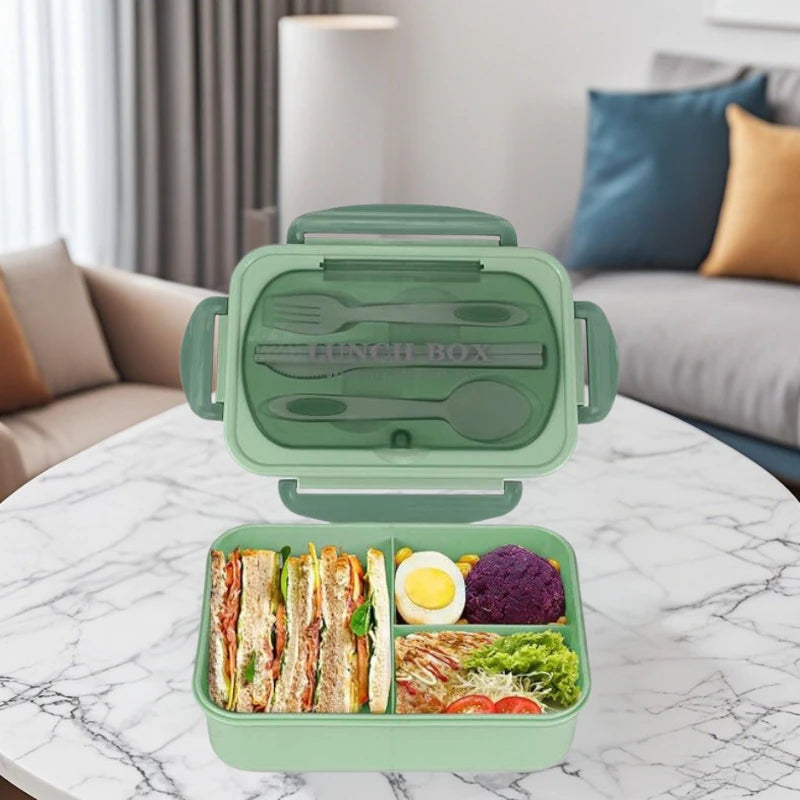 3pcs/1pc Bento Box Adult Lunch Box, Containers For Adults Men Women With 3 Compartments, Lunchable Food Container Back To School