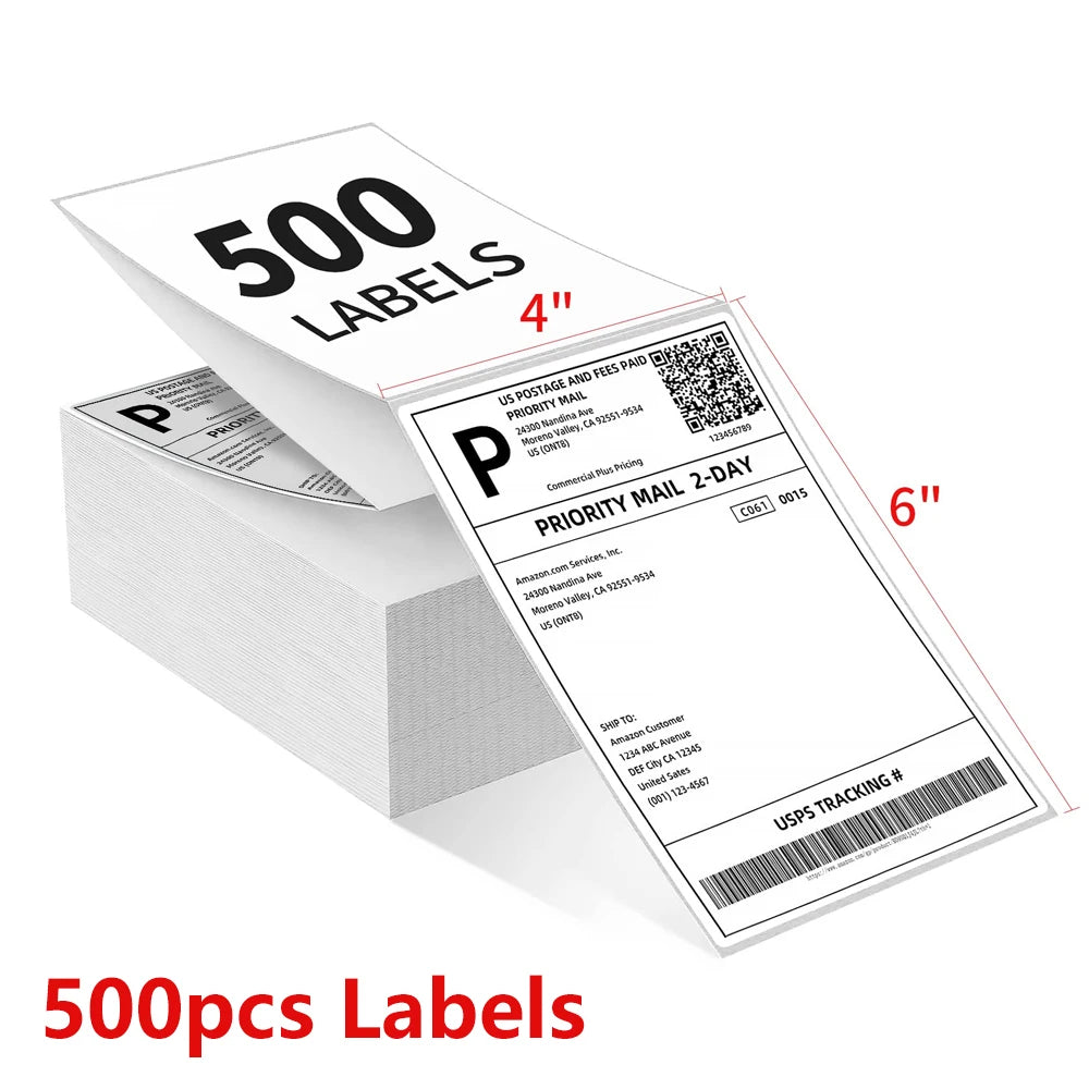 4x6Inch Shipping Labels For Thermal Shipping Label Printer 100/500PCS 100x150mm Thermal Label Paper For Business Express Waybill