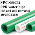 PPR Hot-melt Water Pipe 8PCS 50CM 20/25/32MM Universal Hot and Cold Water Pipes Engineering Water Supply/Home Decoration