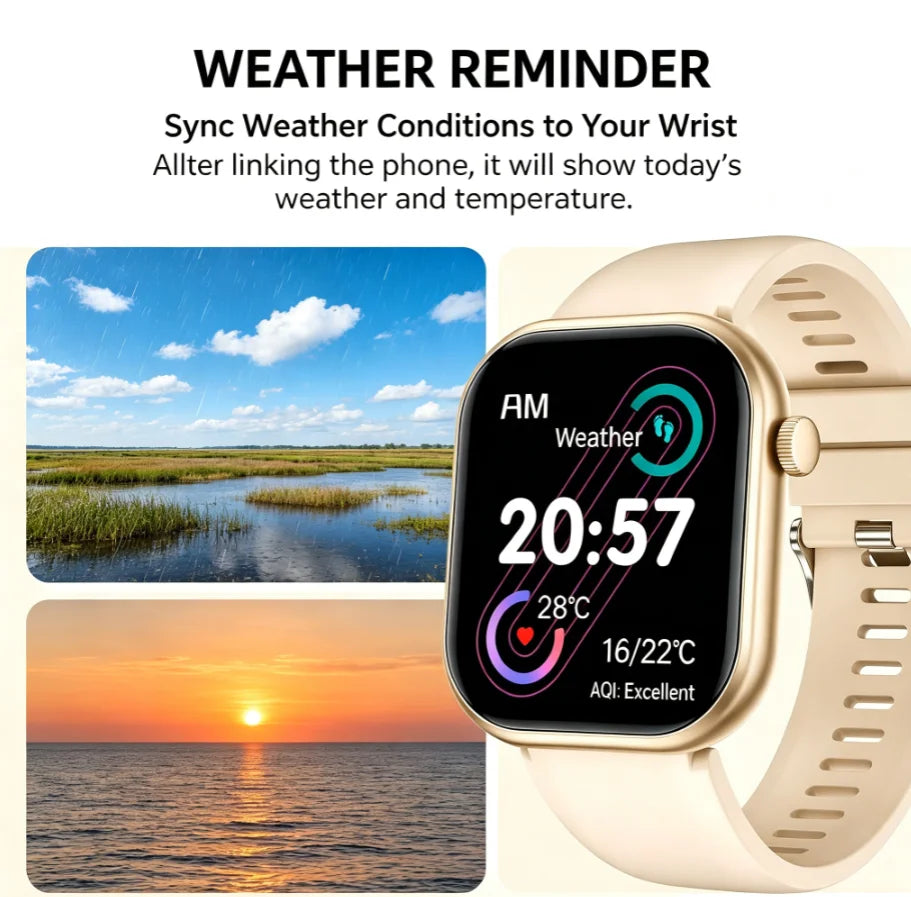 Smartwatch (Answer/Make Call), Smartwatch for Women Men, 100+ Sport Modes, Fitness Activity Tracker Pedometer, Smart Watches for Android Iphone, Gift for Family