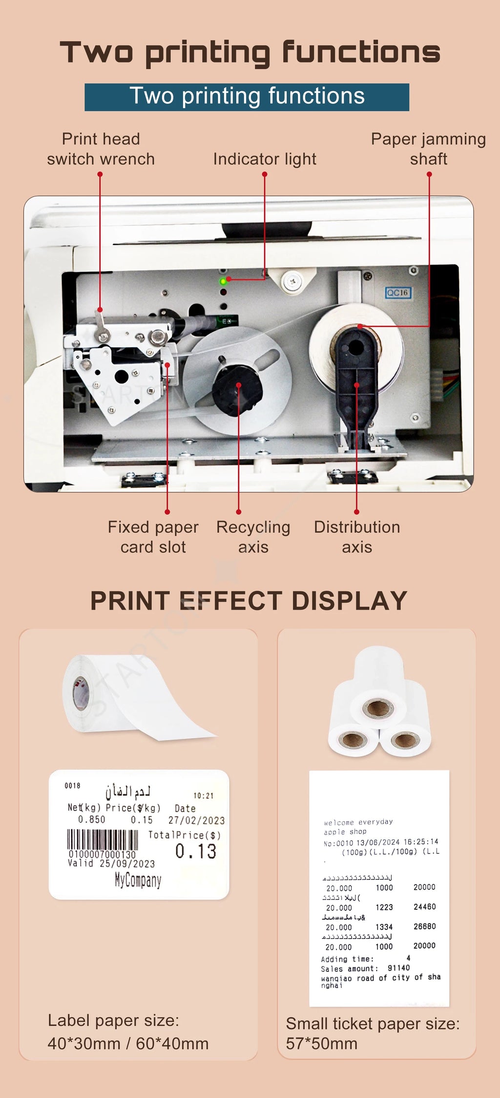 30KG LCD Barcode Label Printing Scales Retail Shop Cash Register Price Computing Scale  Electronic