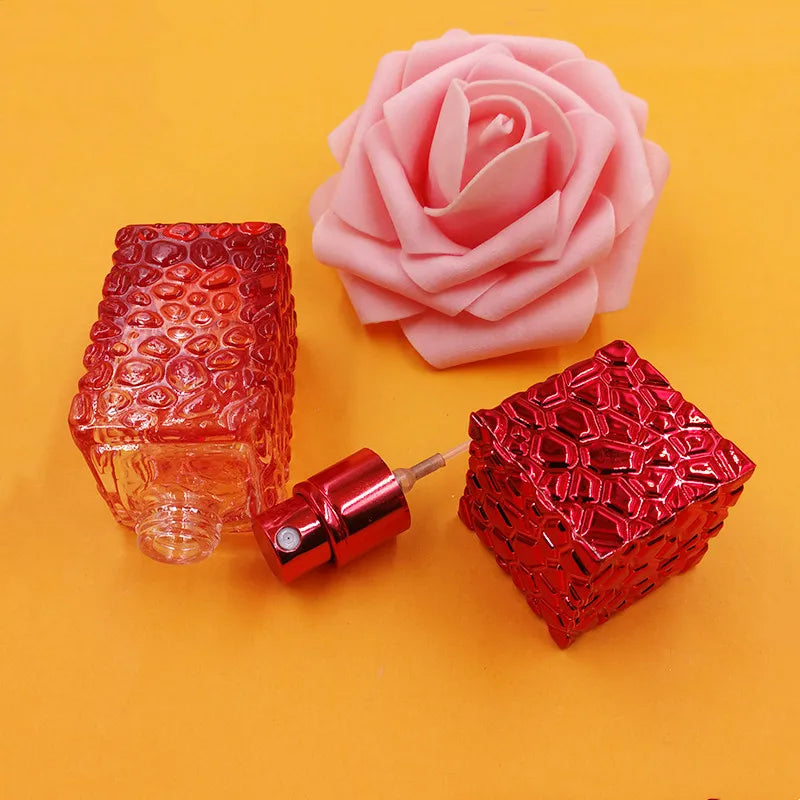 5/10/20pcs High-end 27ml Empty Perfume Bottle Colored Glass Spray Bottle Cosmetic Container Fragrance Atomizer Portable Travel