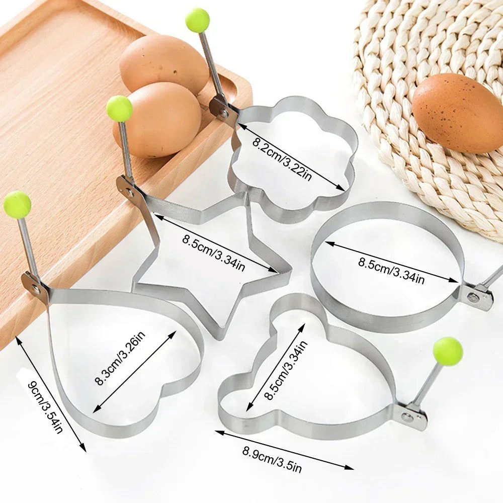 1/4/5PCS Stainless Steel Omelette Forming Machine Mold Breakfast Baking Pancake Mold Baking Cooking Kitchen Gadgets