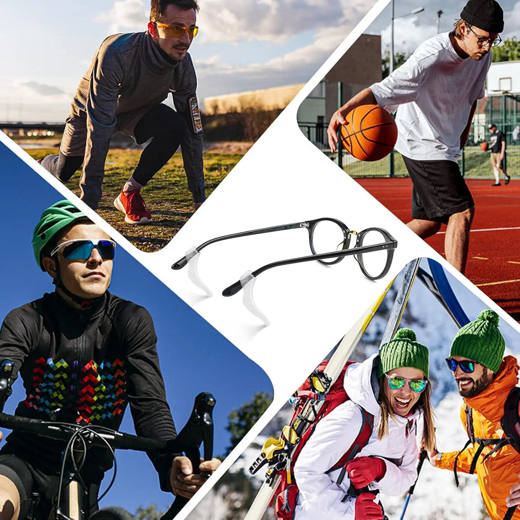 Soft Silicone Ear Hook Anti-slip Glasses Leg Grip Anti-fall Holder Ear Sleeve Bracket Fastener Transparent Eyewear Accessories
