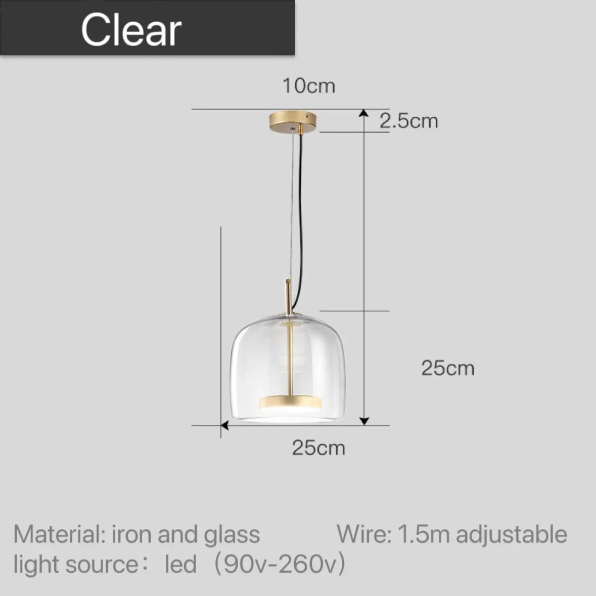 Modern Led Glass Pendant Light for Island Restaurant Hanging Lamp Decoration Ceiling Chandeliers Modern Home Decoration