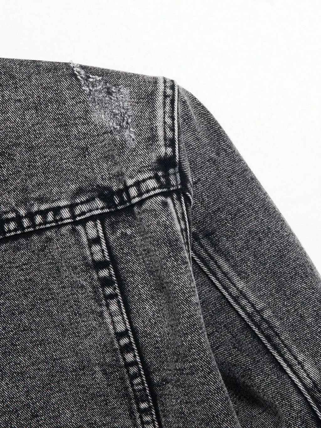 Men's denim jacket for spring and autumn. Dark gray denim coat. Retro, trendy and fashionable. For daily casual wear.
