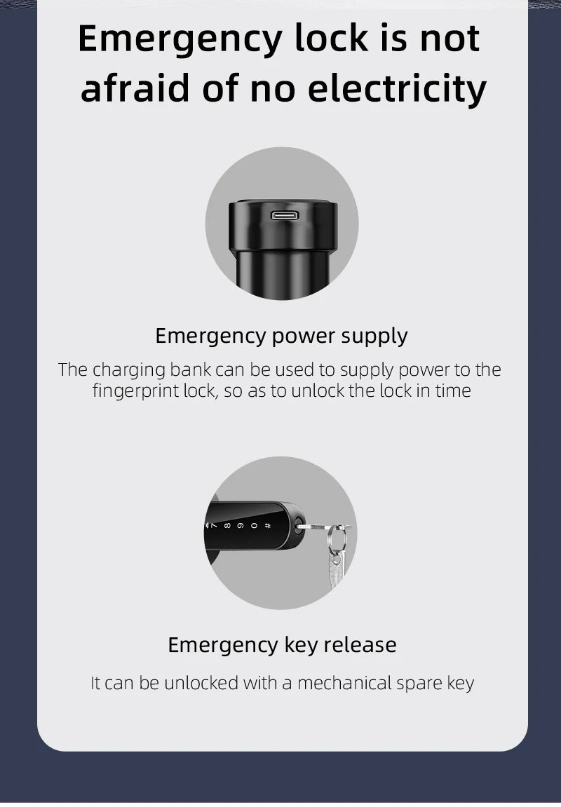 KERUI Tuya Smart Life Fingerprint Door Lock Bluetooth Electronic Lock 5-in-1 Fingerprint Password APP  Key for Home Apartment