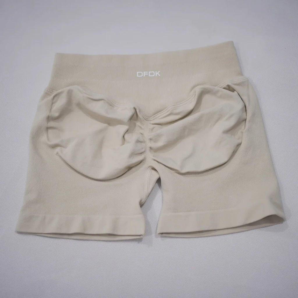DFDK 2026 New Women Scrunch Butt Yoga Shorts High Waist Hip Lifting Push Up Squat Proof Sports Shorts Gym Workout Running Fitnes