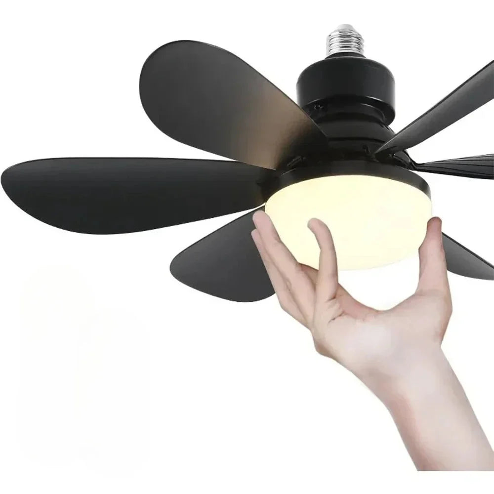 LED 30W Ceiling Fan Light E27 with Remote Control for Dimming, Suitable for Living Room, Study, Household Use, 85-265V