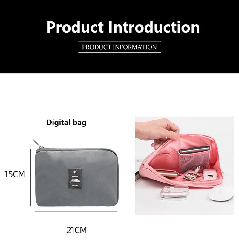 11Pcs Travel Packing Cubes Set Waterproof Luggage Organizer Drawstring Storage Bags for Clothes Shoes Underwear Cosmetic