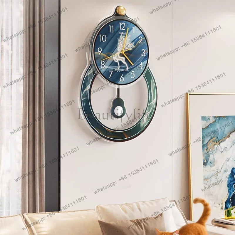 Kitchen Living Room Wall Clock Minimalist Design Unique Usa European Wall Clock Flowers Nordic Luxury Metal Horloge Decorarion
