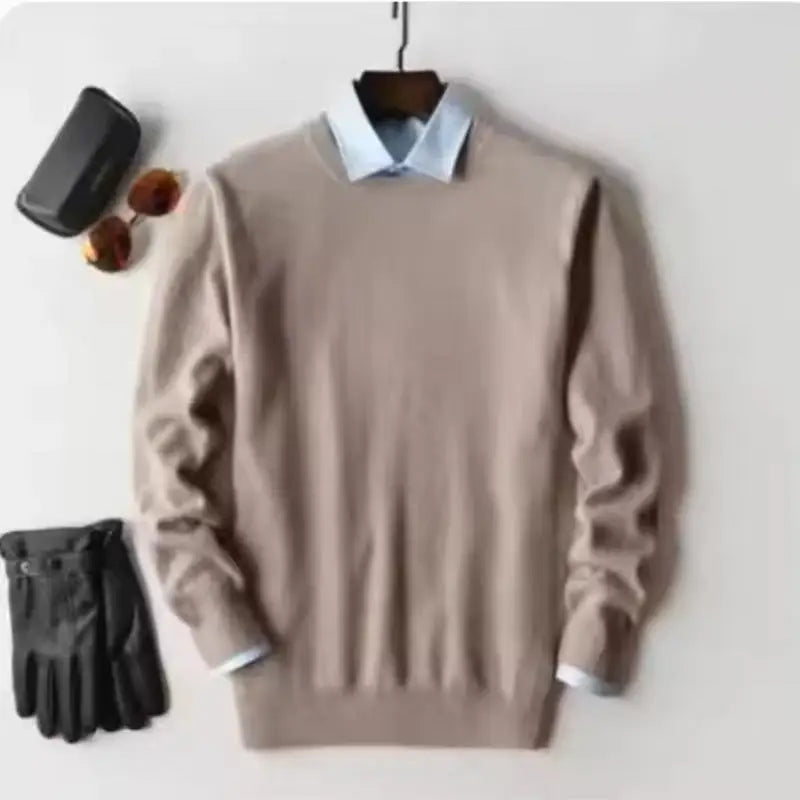 Cashmere Cotton Blended Thick Pullover Men Sweater 2025 Autumn Winter Jersey Hombre Jumper Pull Homme Hiver Knitted Sweaters